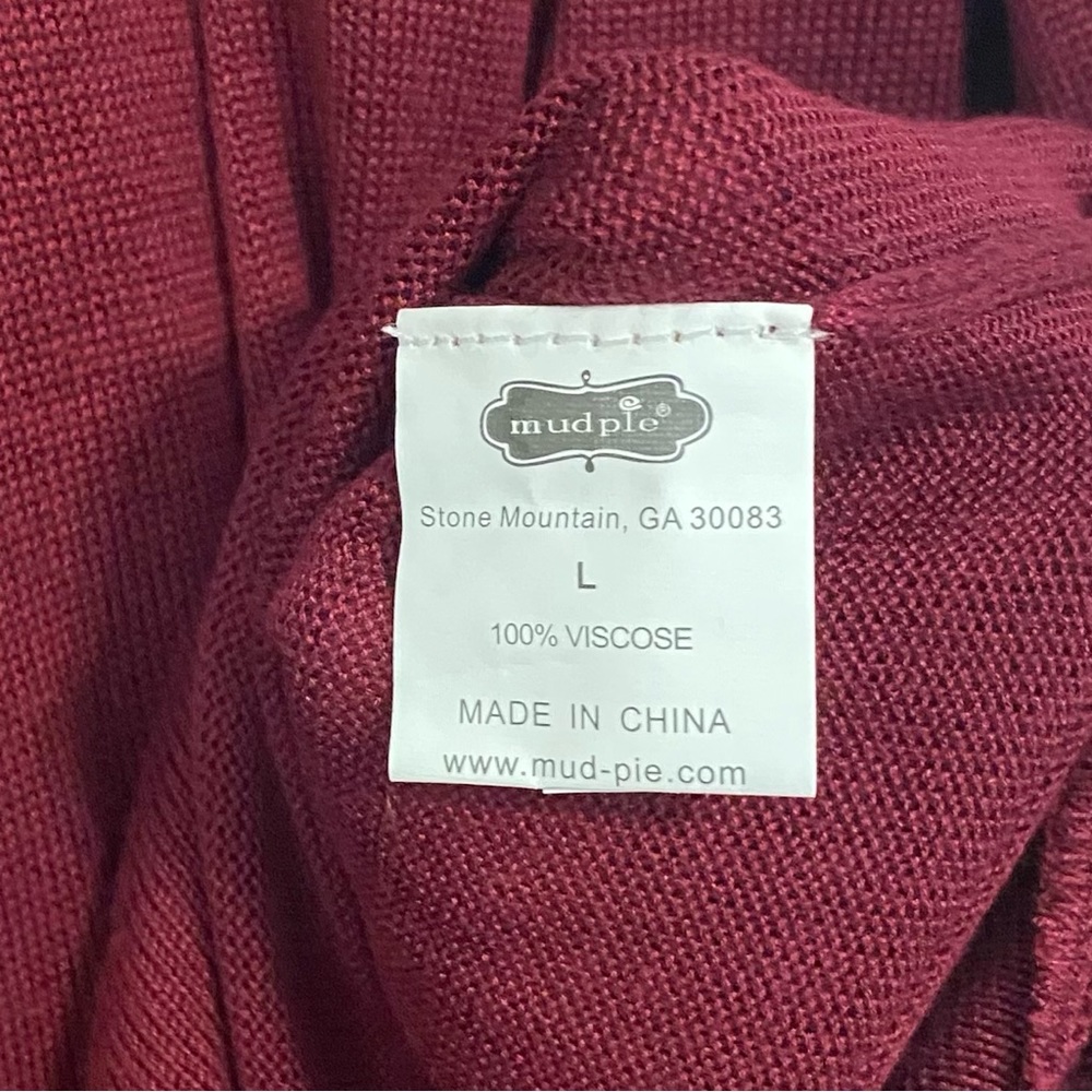 NWT Mud Pie Lawton Sweater Tunic Burgundy L - Picture 10 of 11